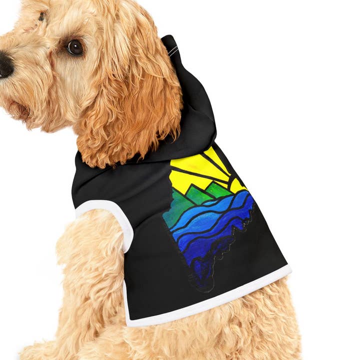 Maine Adventure Pet Hoodie - Black for wholesale by Oceane's Echo