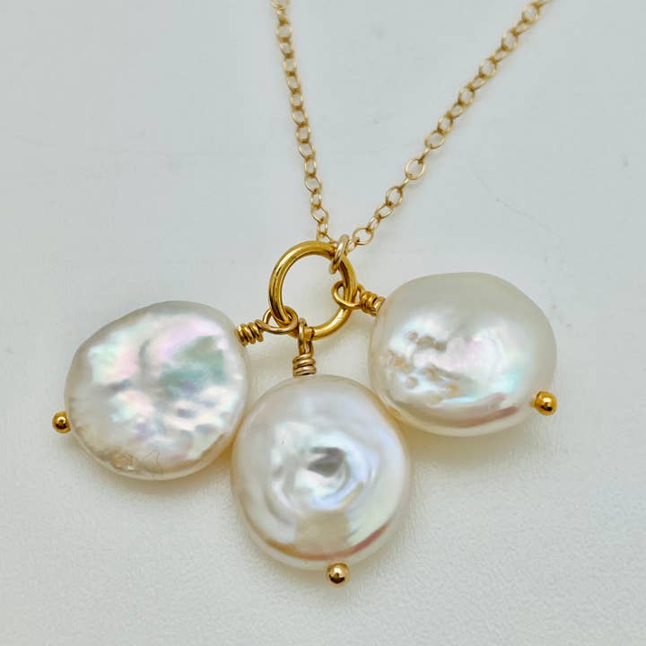 3 Coin Necklace for wholesale by Just for Pearls