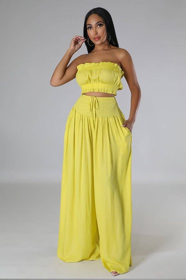 Aria Romance - Wholesale Top & Pant Set (NOT Loungewear) - Women's - Sleeveless Top Wide Leg Jumpsuit3