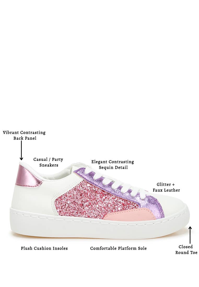 Rag Company - Vente Baskets tendance – femme - Espadrilles en similicuir à paillettes Cosmolight5
