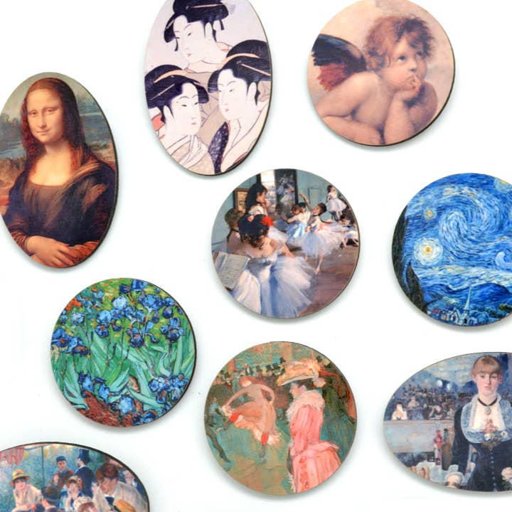 Famous Paintings Art Pins - Ships Assorted for wholesale by Dunitz & Company