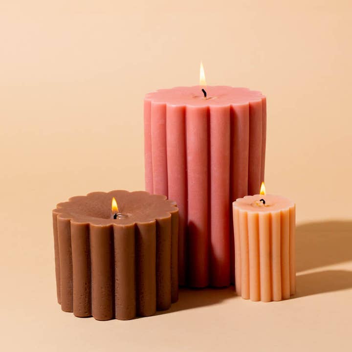 makesy - Wholesale Candle Holder - super silicone pillar mold - fluted
