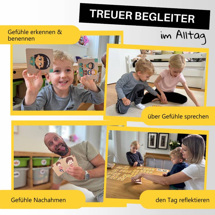 HANNIline - Wholesale Learning Cards - Kids & Baby - Emotional memo game (3-7 years) | 30 soulful cards6