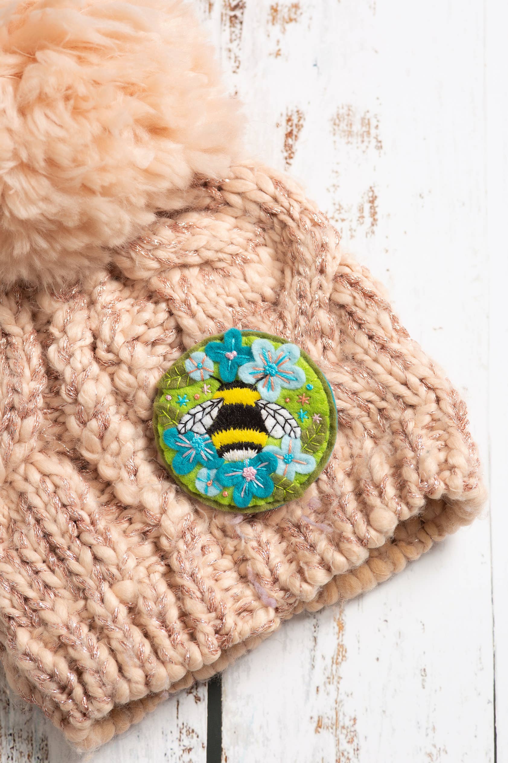 Hawthorn Handmade (US Duties Paid) - Wholesale Craft Sewing Kit - Bumblebee Felt Craft Brooch Kit | Complete Craft Kit3