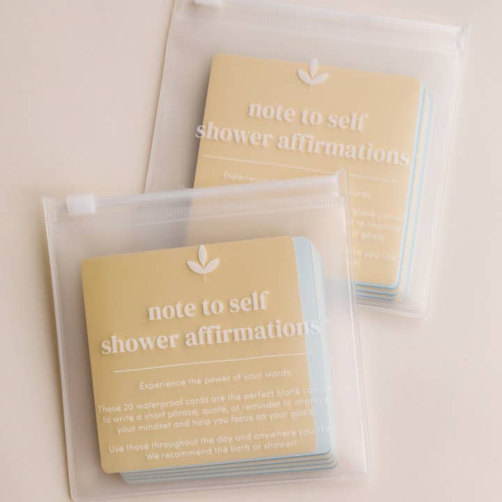 JaxKelly - Wholesale Stationery/Notecard Set - Shower Affirmation™ Display Cards - Note to Self2