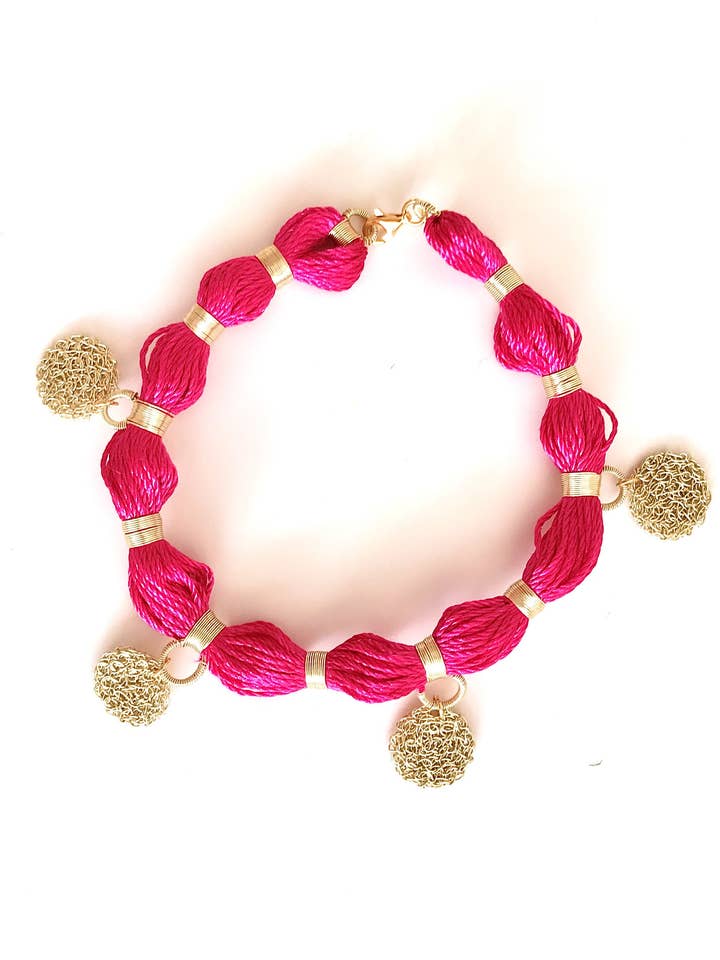Magenta Anklet, Venice Collection for wholesale by David&Martin Jewellery