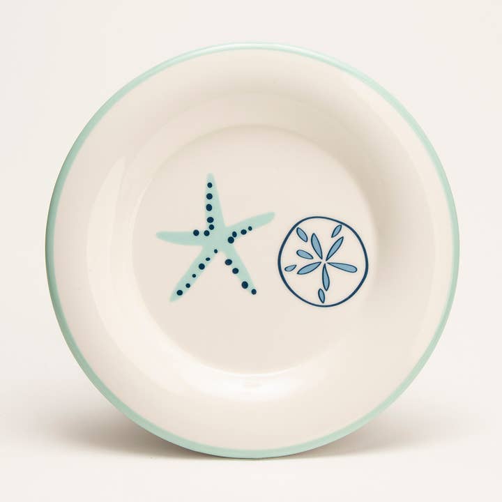Shard at Home - Wholesale Dinner Plate - Aqua Shells Round Plate0
