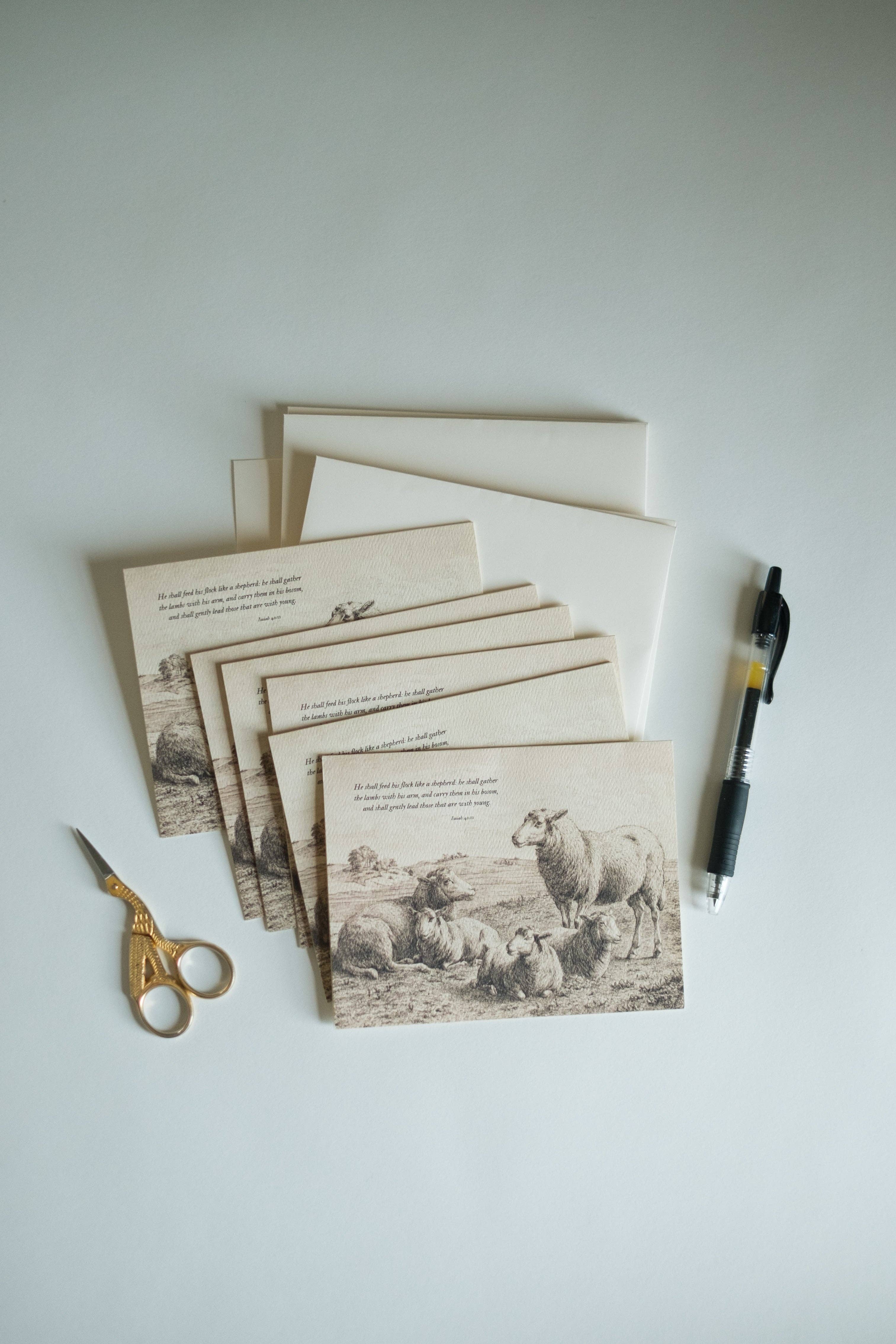 These Stones - Wholesale Stationery/Notecard Set - He Shall Gently Lead Note Card Set2