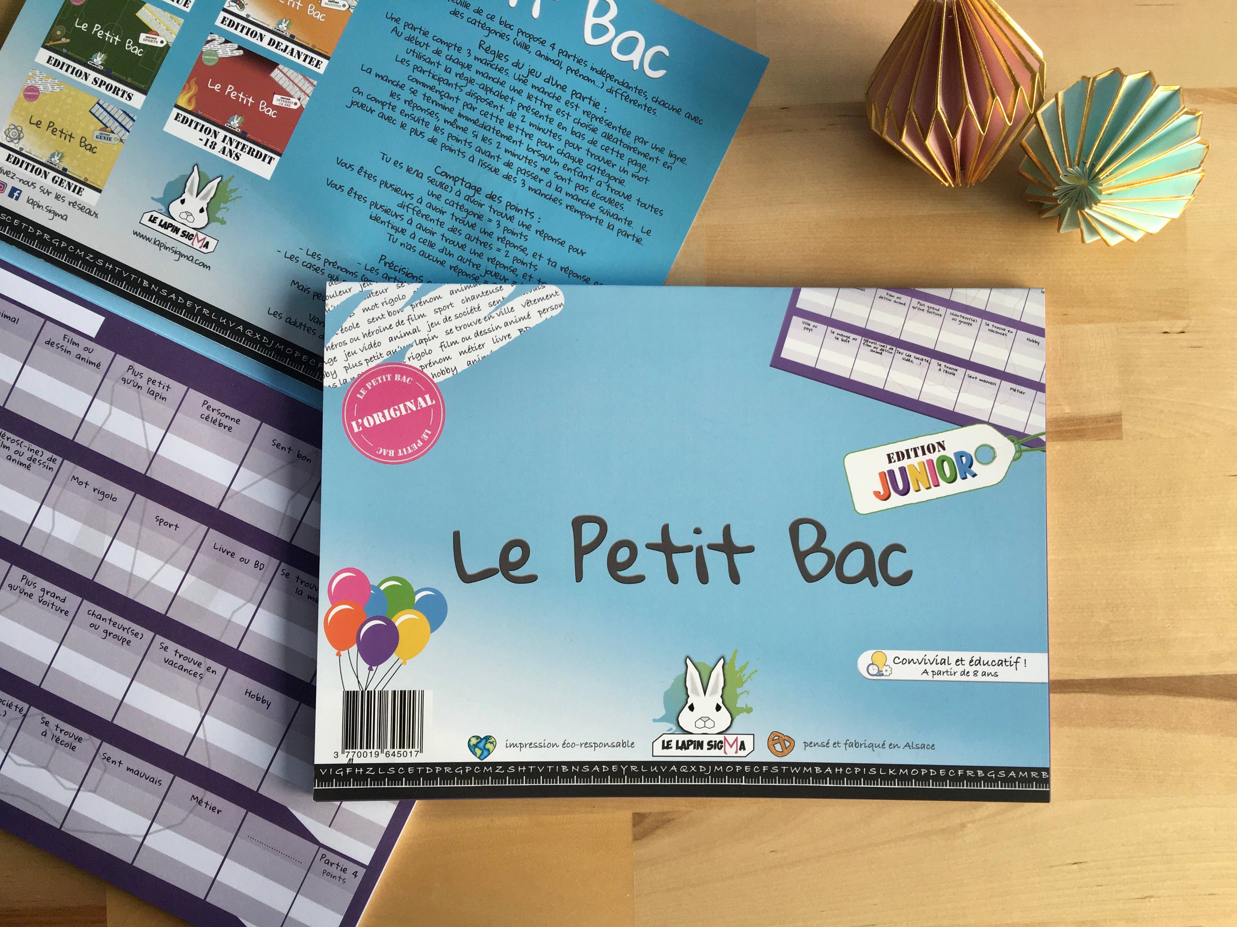 LE LAPIN SIGMA - Wholesale Board Game - Le Petit Bac Game - Junior Edition5