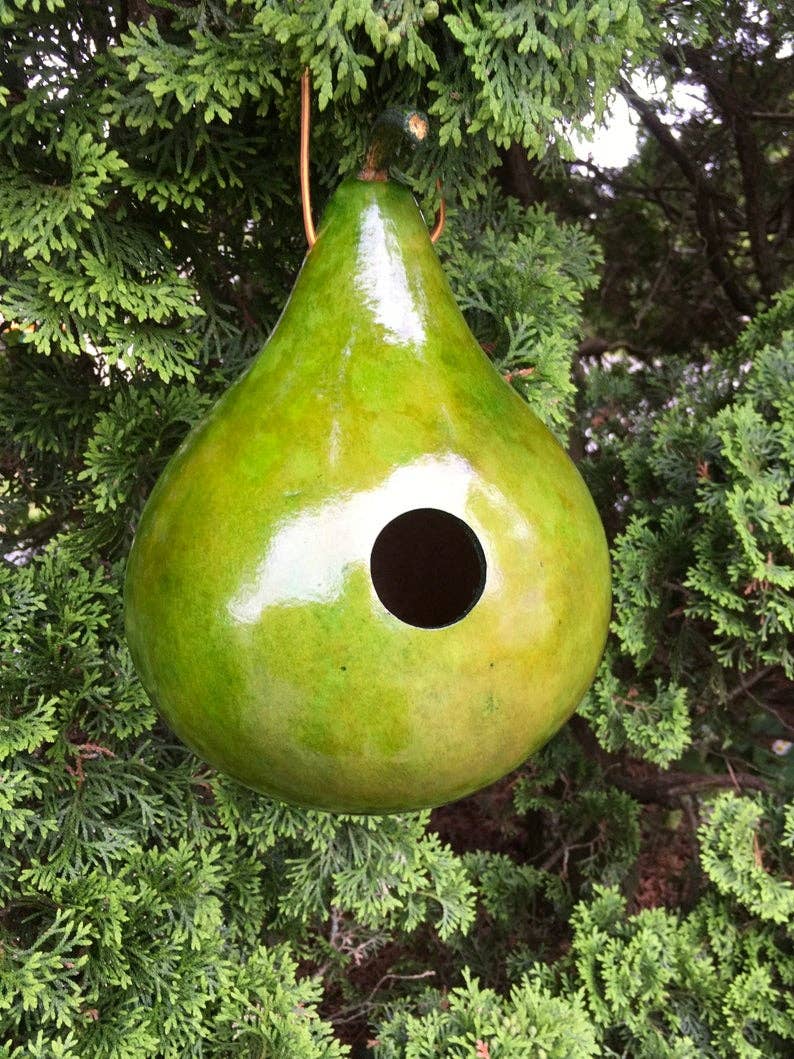 YellowSeventeen – wholesale Bird house – Gourd Birdhouse Stained 7 Colors Case of 104