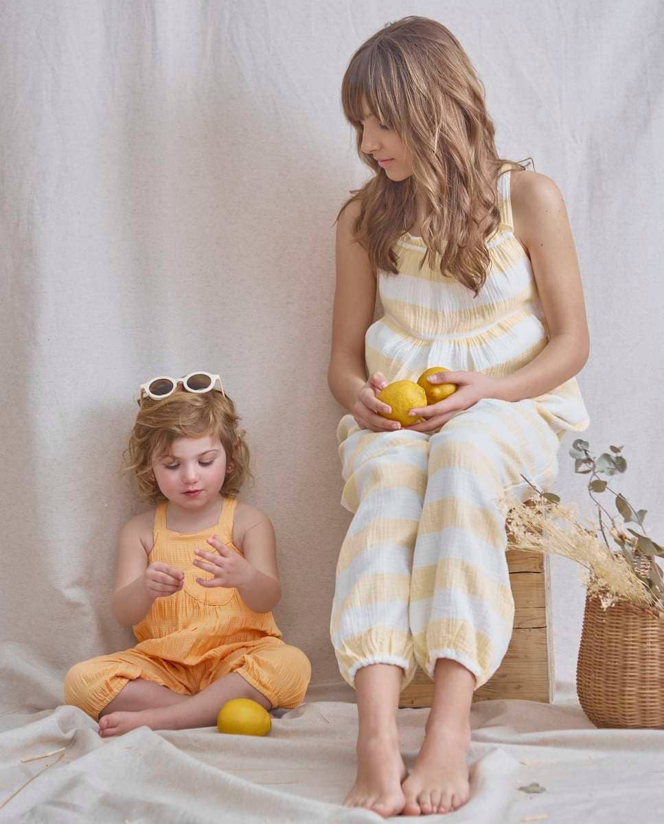 Yellow Baby Girl's Boob with Heart Embroidery for wholesale on Faire3