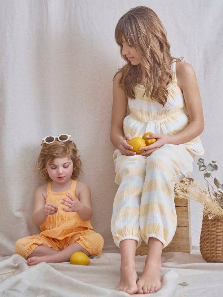 Yellow Baby Girl's Boob with Heart Embroidery for wholesale on Faire3