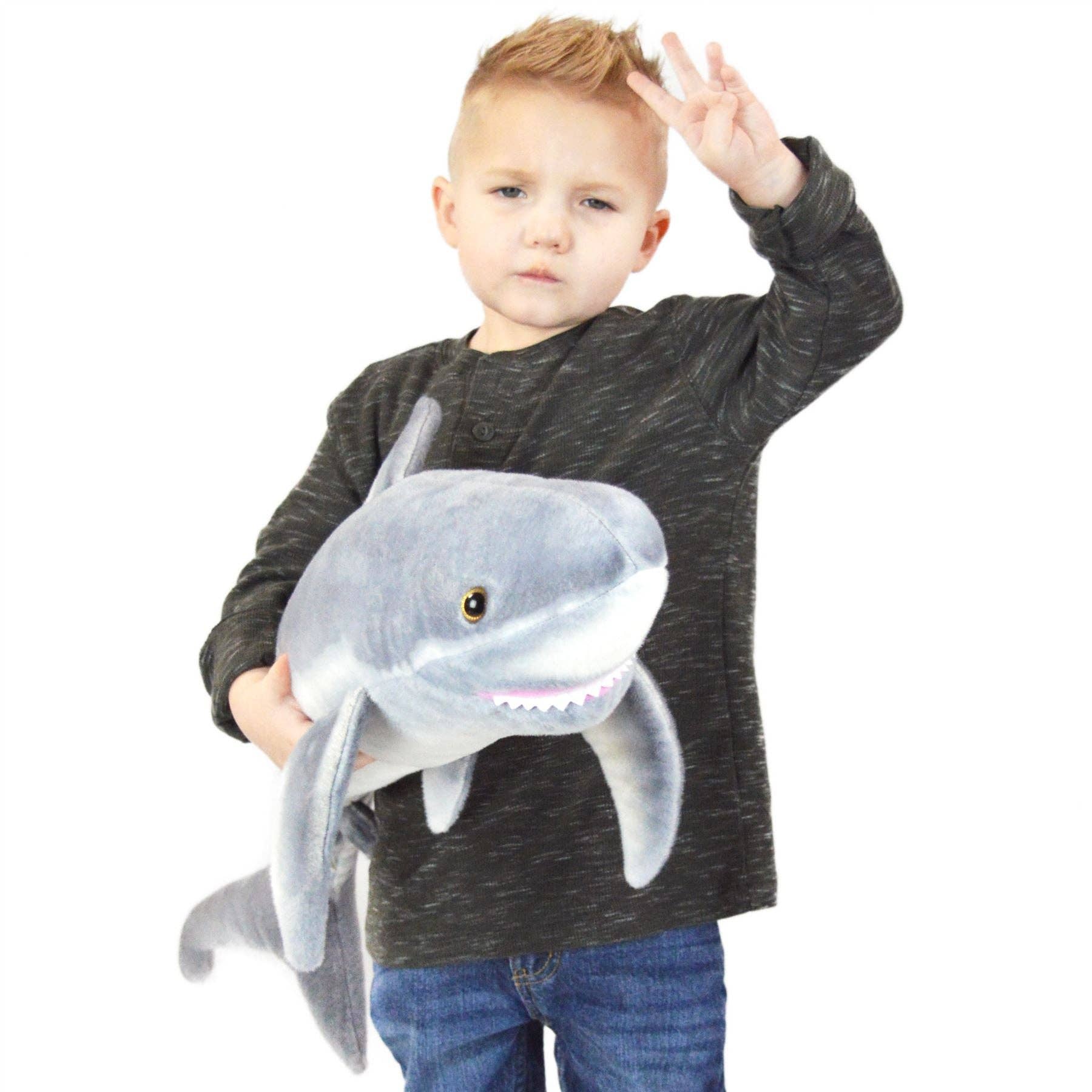 VIAHART Toy Co. – Peluche - Crianças e bebés por atacado – Sammy The Shark | Pelúcia de bicho de pelúcia de 36 polegadas2
