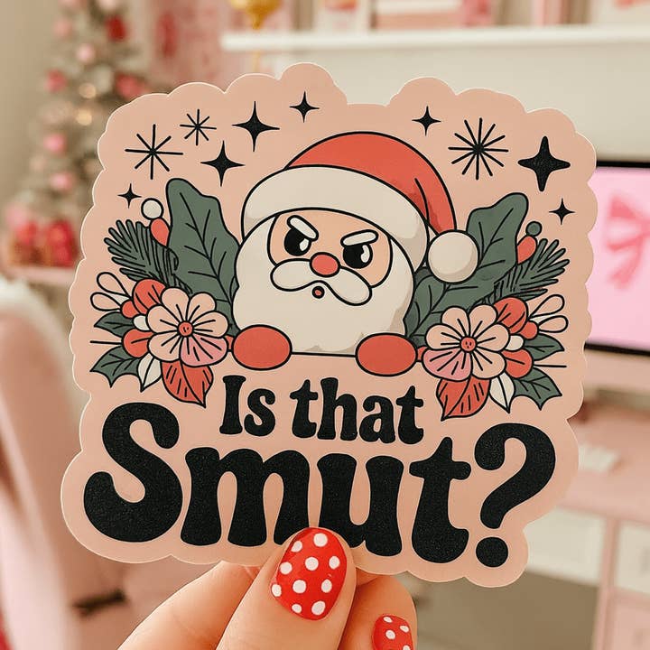 Is That Smut Die Cut Christmas Sticker Bookish for wholesale by Auburn Row Design