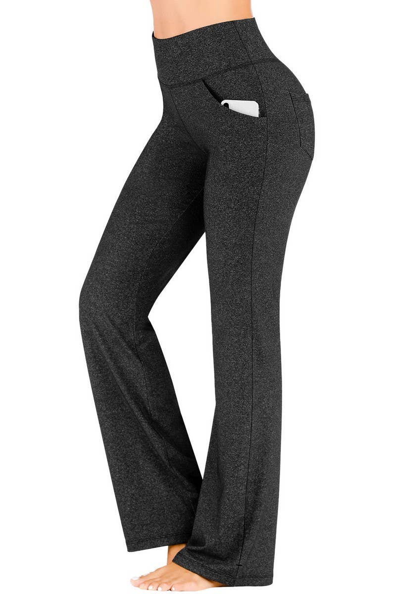 NINEXIS - Wholesale Pants - Women's - CWBLP01152_WOMEN HIGH WAIST FLARE LEG YOGA PANTS11