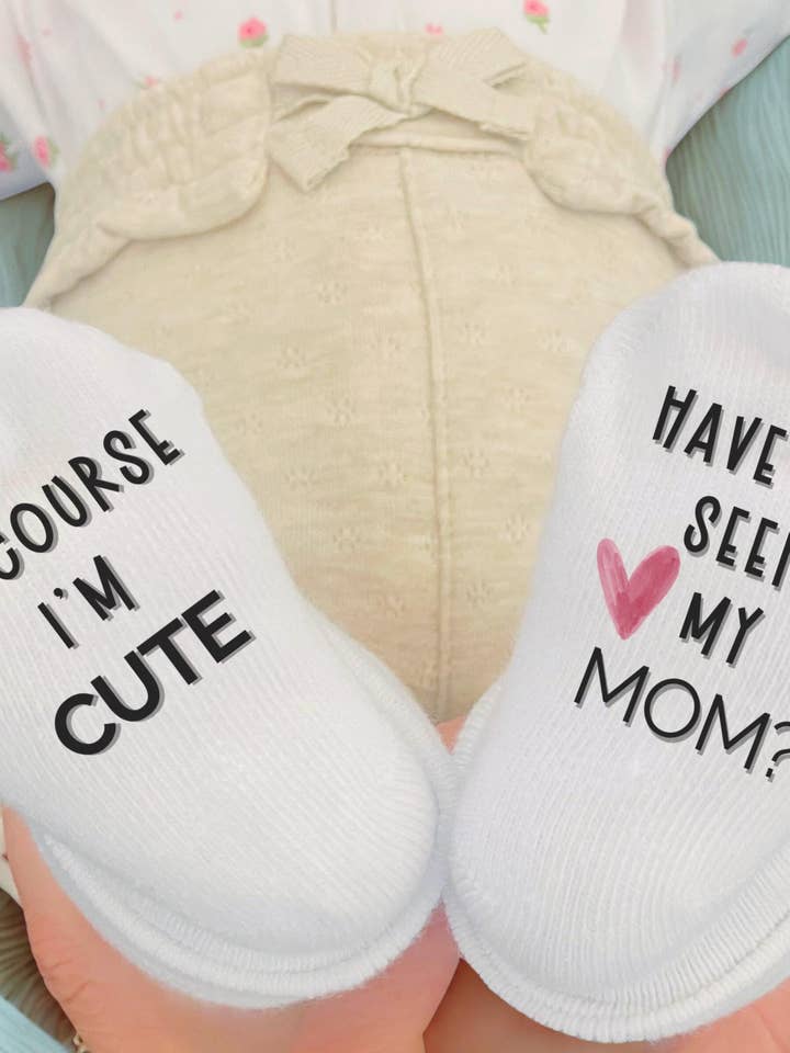 Niedliche Unisex-Babysocken aus Baumwollmischung Baby-Duschgeschenk für den Großhandel von Tiny Toes Market