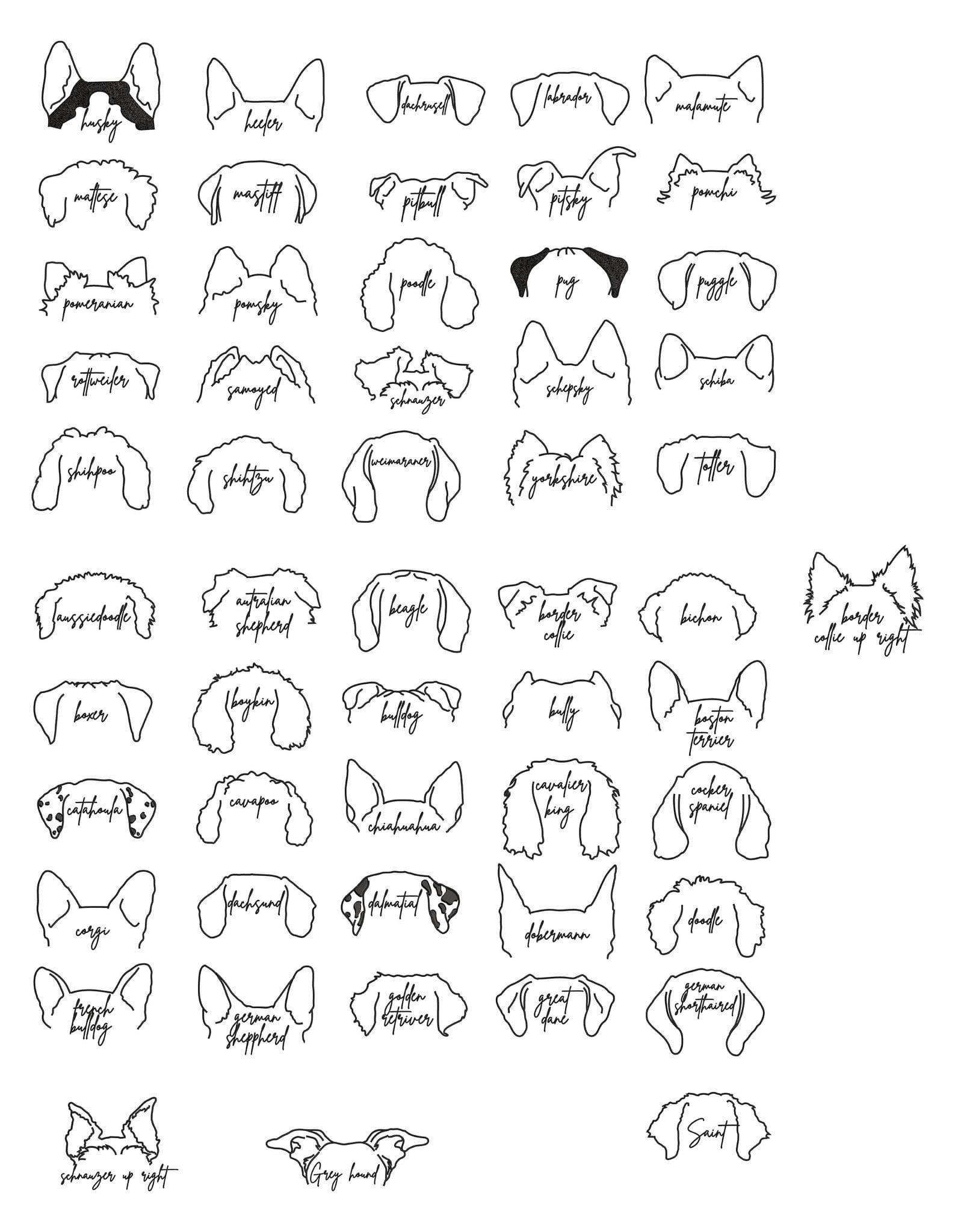 Hartley Co – Camisola gráfica - Mulher por atacado – Camisola Personalizada com Bordado de Orelhas de Cão | Roupa para Animais de Estimação2