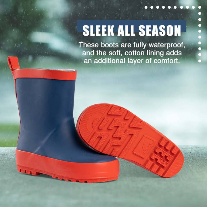 Eastern Off Price – Botas de chuva - Crianças por atacado – Norty Little Kid Big Kids Meninos Raparigas Chuva de Borracha Impermeável2