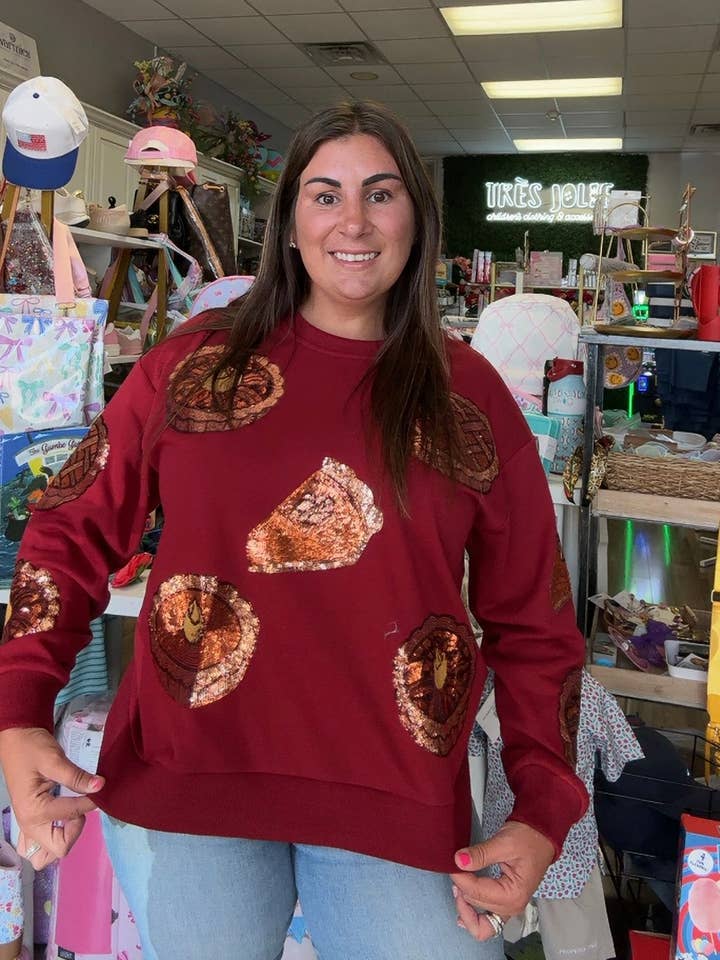 Forudbestil Græskartærte Sweater for engroshandel hos Tres Jolie Boutique