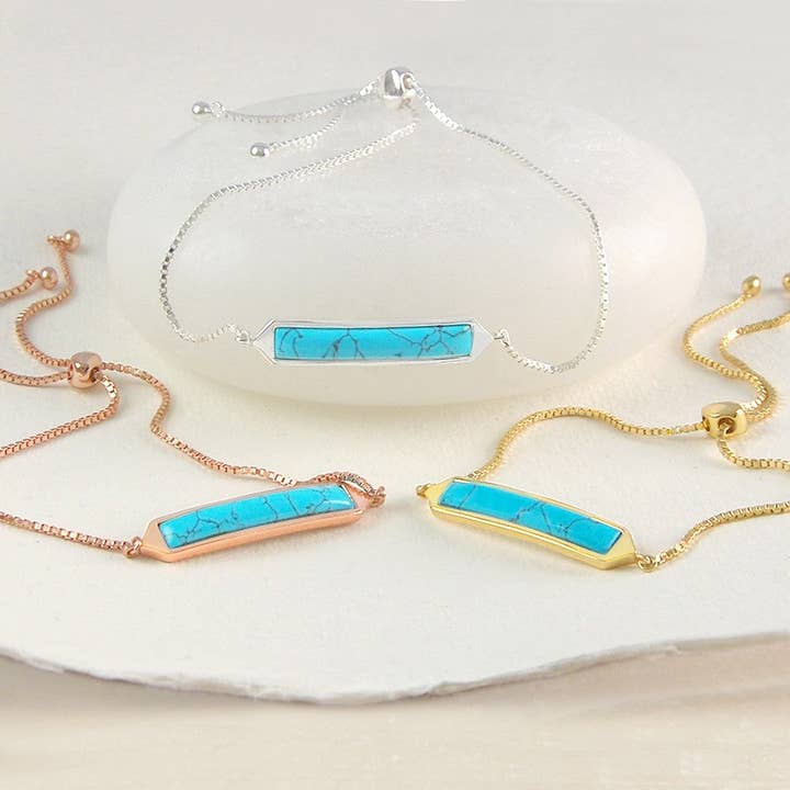 Silver and Gold Turquoise Friendship Bracelet for wholesale by Otis Jaxon London