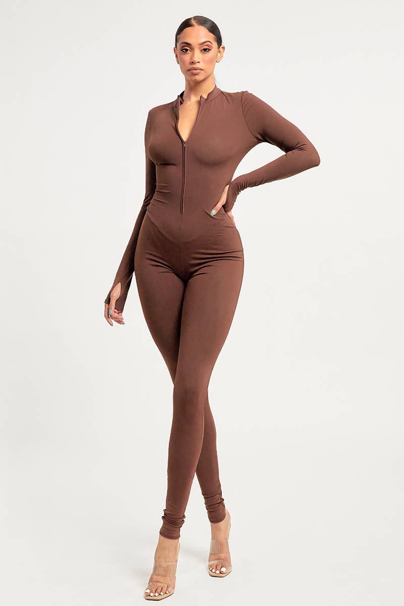 Jour – Engroshandel Jumpsuit - Dame – Jumpsuit til kvinder i nylonblanding med lynlås foran DT213436