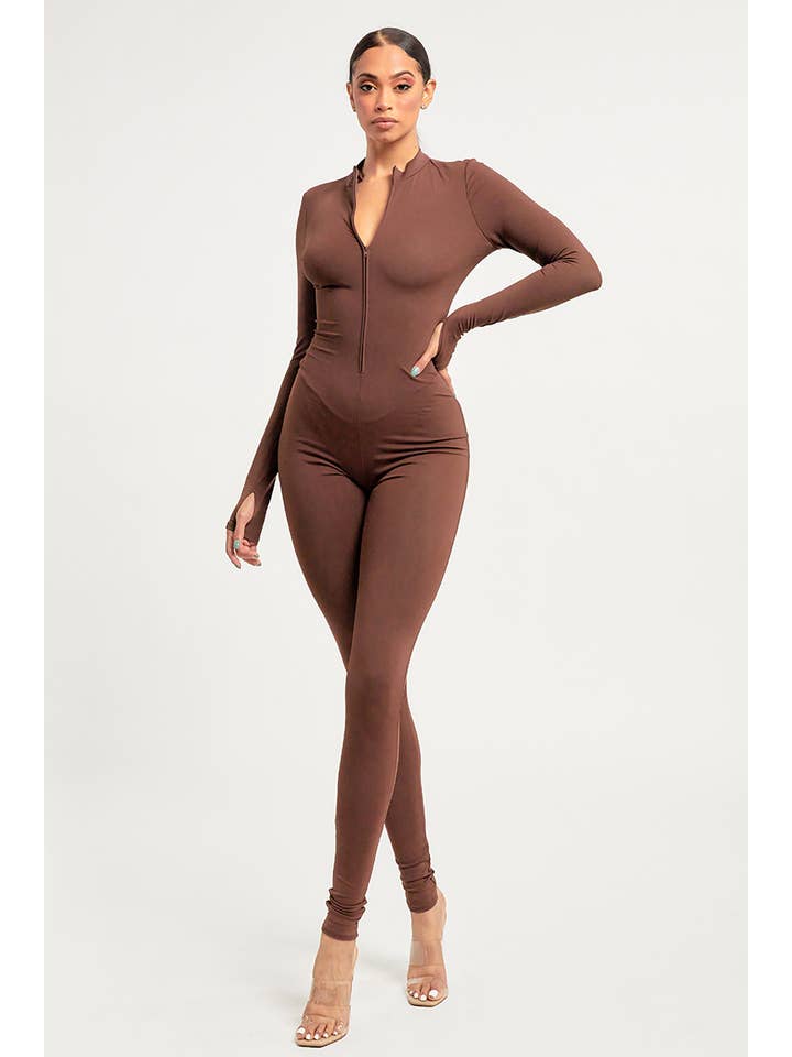 Jour – Engroshandel Jumpsuit - Dame – Jumpsuit til kvinder i nylonblanding med lynlås foran DT213436