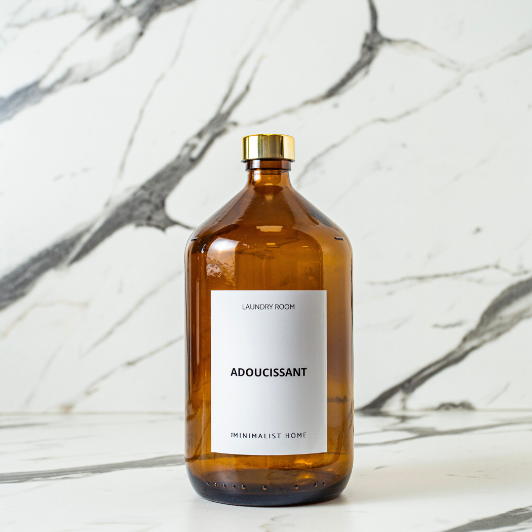 The Minimalist Home – Großhandel Seifenspender – Bernsteinfarbene Glasflasche für Waschmittel oder Weichspüler – 1 Liter5