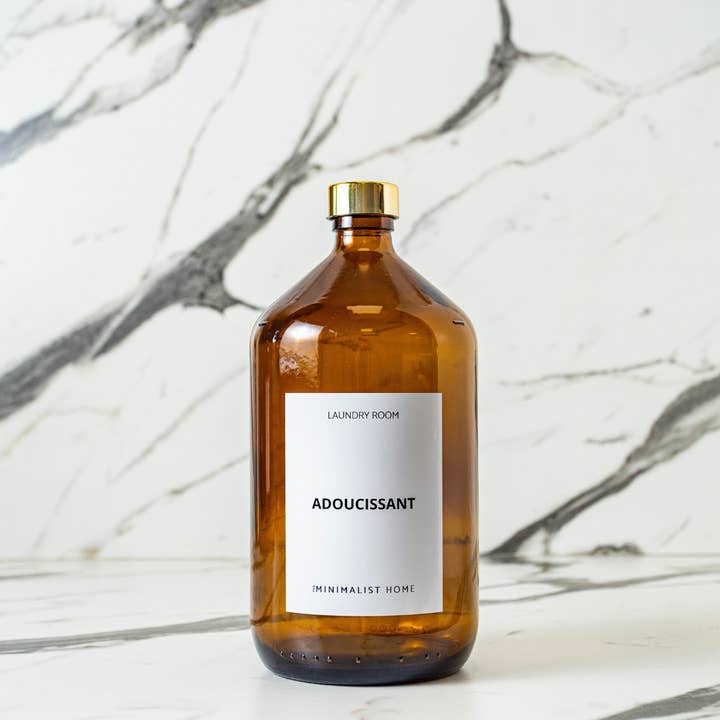 The Minimalist Home - Wholesale Soap Dispenser - Amber Glass Bottle – Detergent or Softener – 1 L5