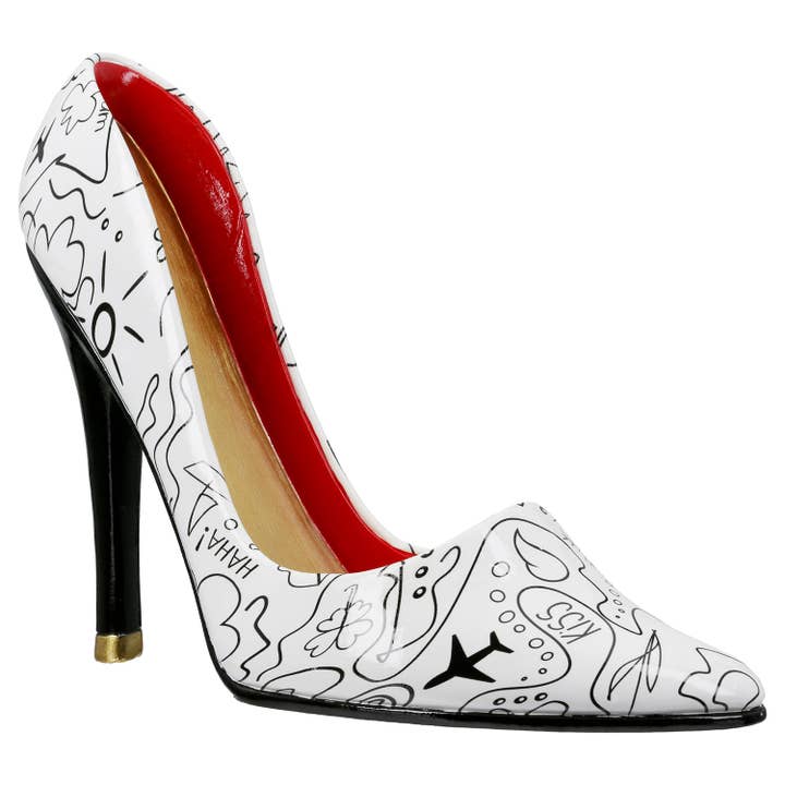 Bottle Holder Modern Art Pumps white H. 19 cm, PU 2 for wholesale on Faire2