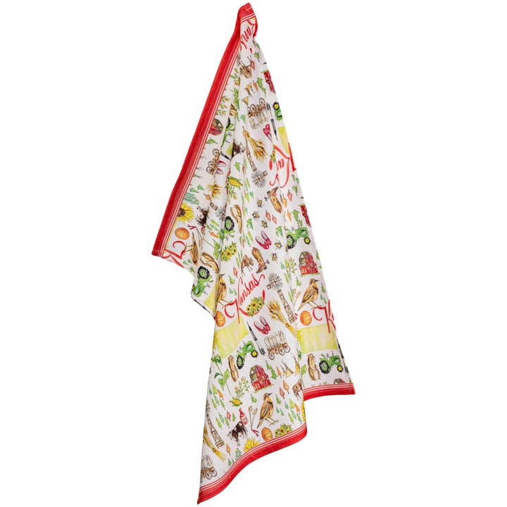 Boston International - Wholesale Tea Towel - KS Kansas State Collection 28" Cotton Tea Towels Set Of 21
