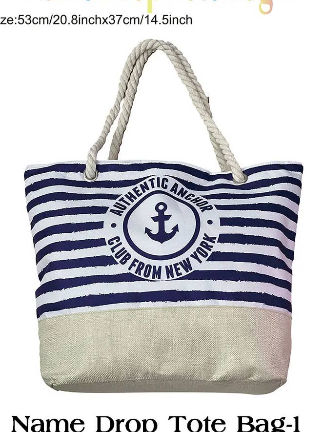 Name Drop Tote Bags-1 360 Pcs. . for wholesale by Puka Creations