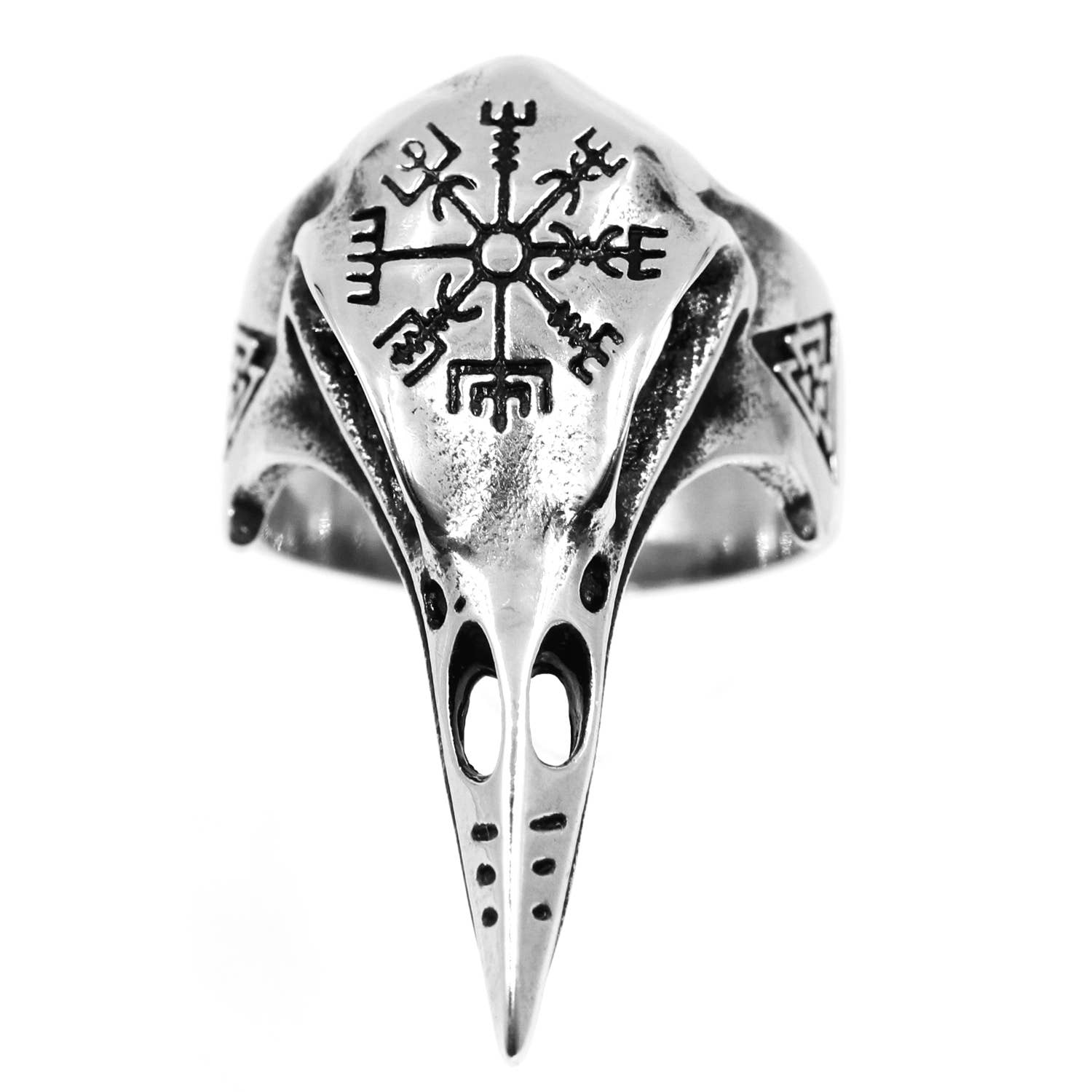 Awaken - Wholesale Cocktail/Statement Ring - Raven Skull Ring-A-508M3