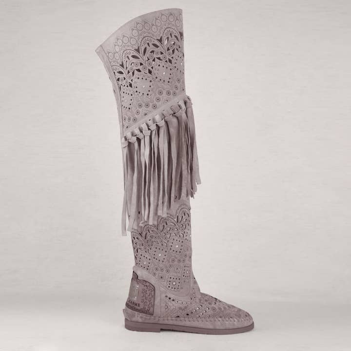 Karma of Charme - Vente Bottes – femme - Bottes femme TOO BAD C en suède à mi-cuisses13