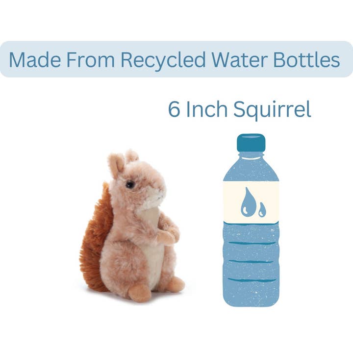 The Petting Zoo - Wholesale Stuffed/Plush Toy - Kids & Baby - 6" (14cm) Wild Onez Brown Squirrel Wild Life1