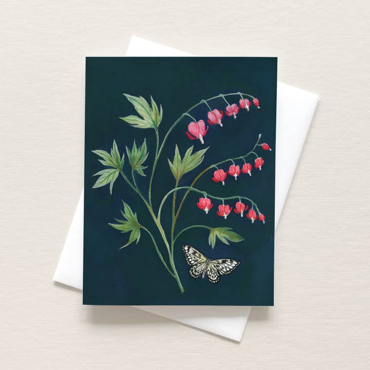 Bleeding Heart Art Card for wholesale by Emilie Simpson Art & Design