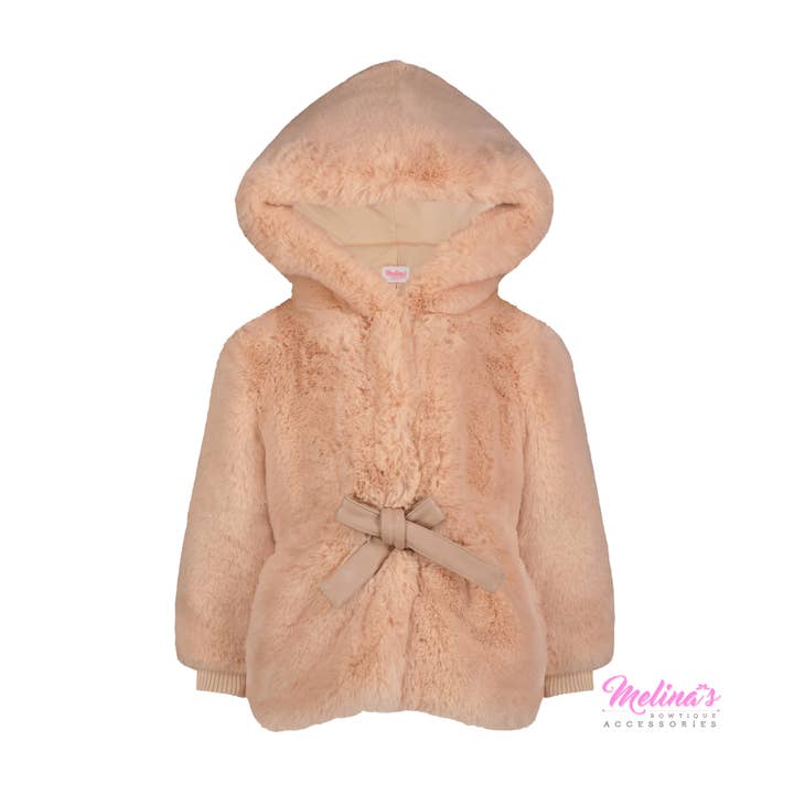 Cappuccino Fuskpälsrock för wholesale av Melina's Bowtique