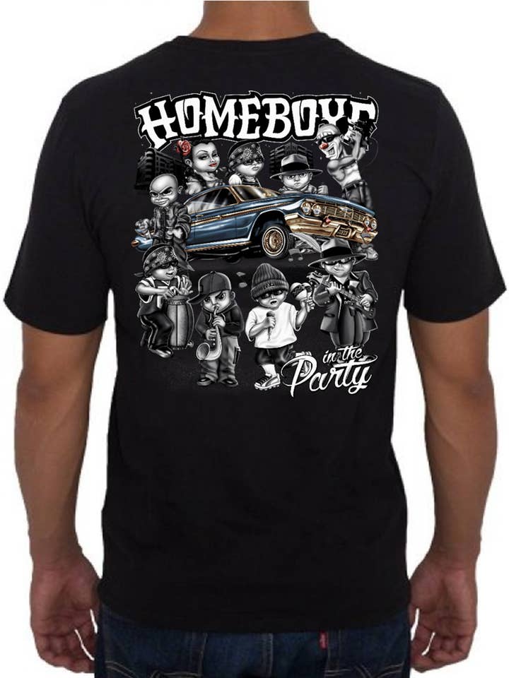 NLJ TRADERS LLC - Wholesale Screen Printed T-Shirt - Men's - Home Boys T shirt Screen Printed Chicano