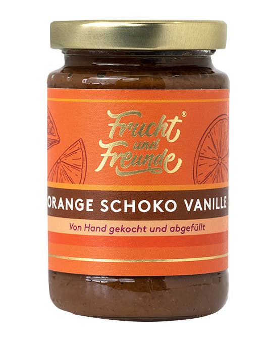 Orange Schokolade Vanille Fruchtaufstrich für den Großhandel von Frucht und Freunde