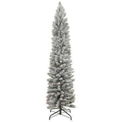 Perfect Holiday - Wholesale Artificial Christmas tree - 6.5 FT Pencil Snow Flocked Christmas Tree1
