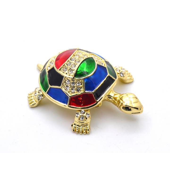 Ciel Collectables - Wholesale Jewelry Box/Organizer - Jeweled Turtle Trinket Box. Made with Austrian Crystals.