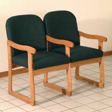 Prairie Two Seat Chair w/Center Arms 1041389 for wholesale by FIXTUREDISPLAYS