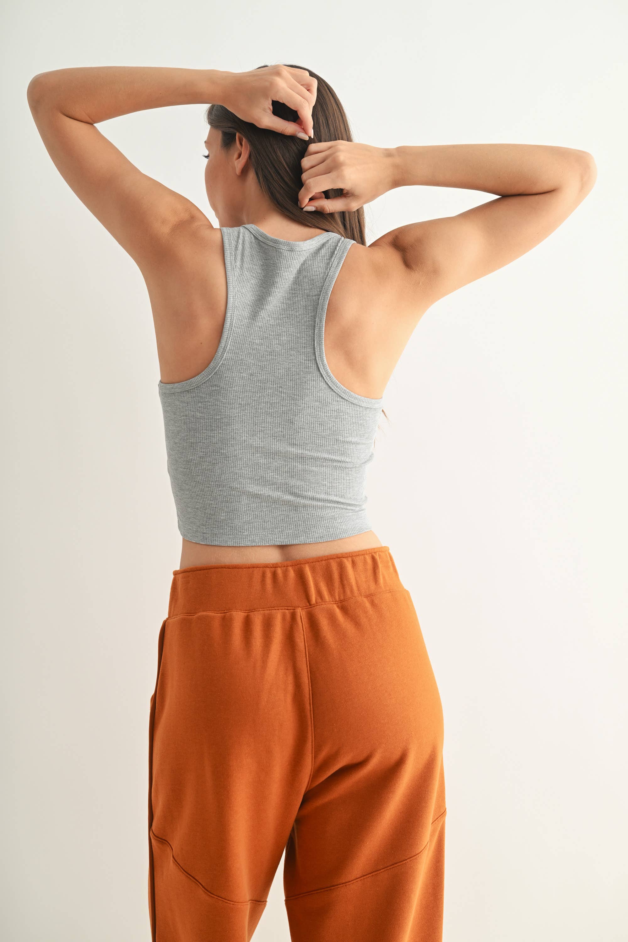 Mono B - Wholesale Tank Top - Women's - Essential Micro-Ribbed Racer Athleisure Tank Top11