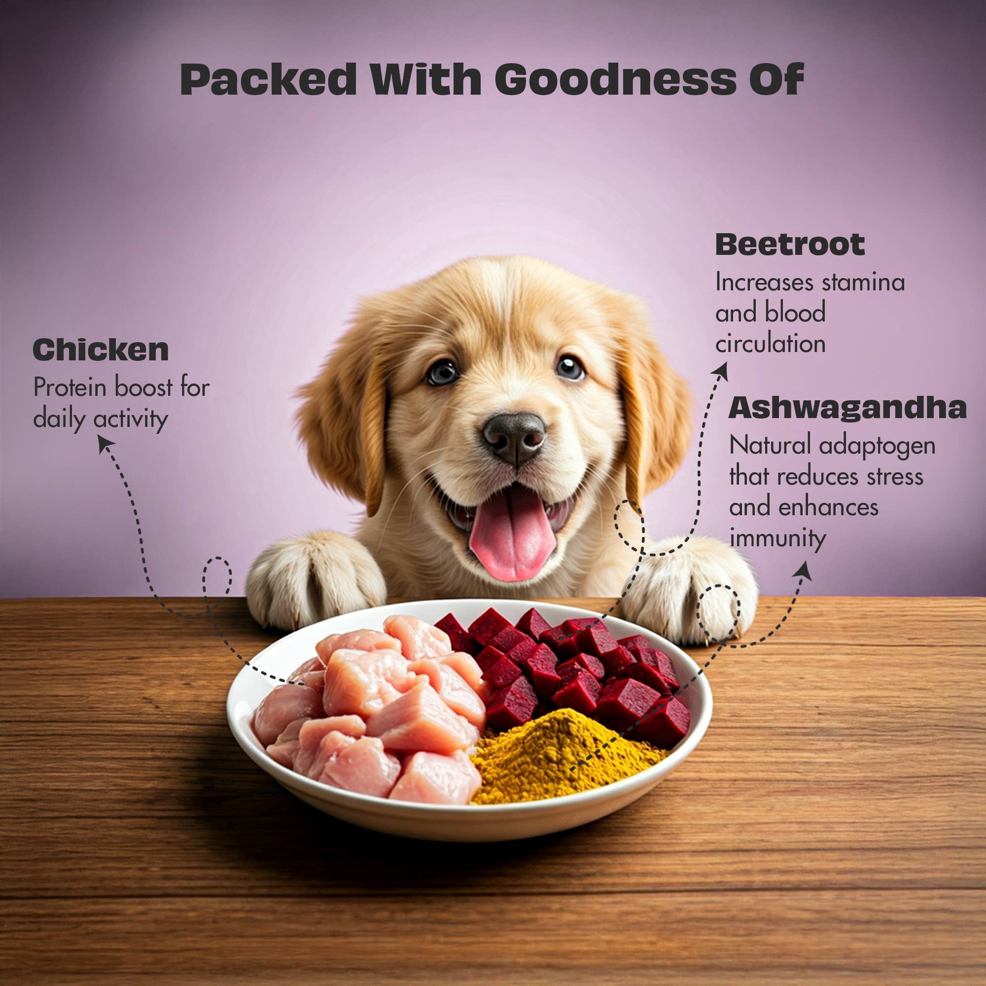 Pawfect Foods – wholesale Pet treats – Dog – Pawfect Woofur Chicken & Beetroot Jerky Treats for Dogs | Air-Dried | All-Natural | Grain-Free | Antioxidants for Heart Health & Vitality (50g/1.76oz)3