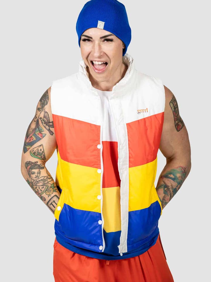 Veste à capuche tricolore pour la vente par GRRRL