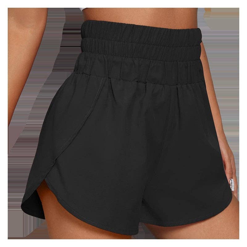 FurDecoration - Wholesale Athletic Shorts - Women's - Elastic High-Waisted Loose-Fit Sports Shorts0