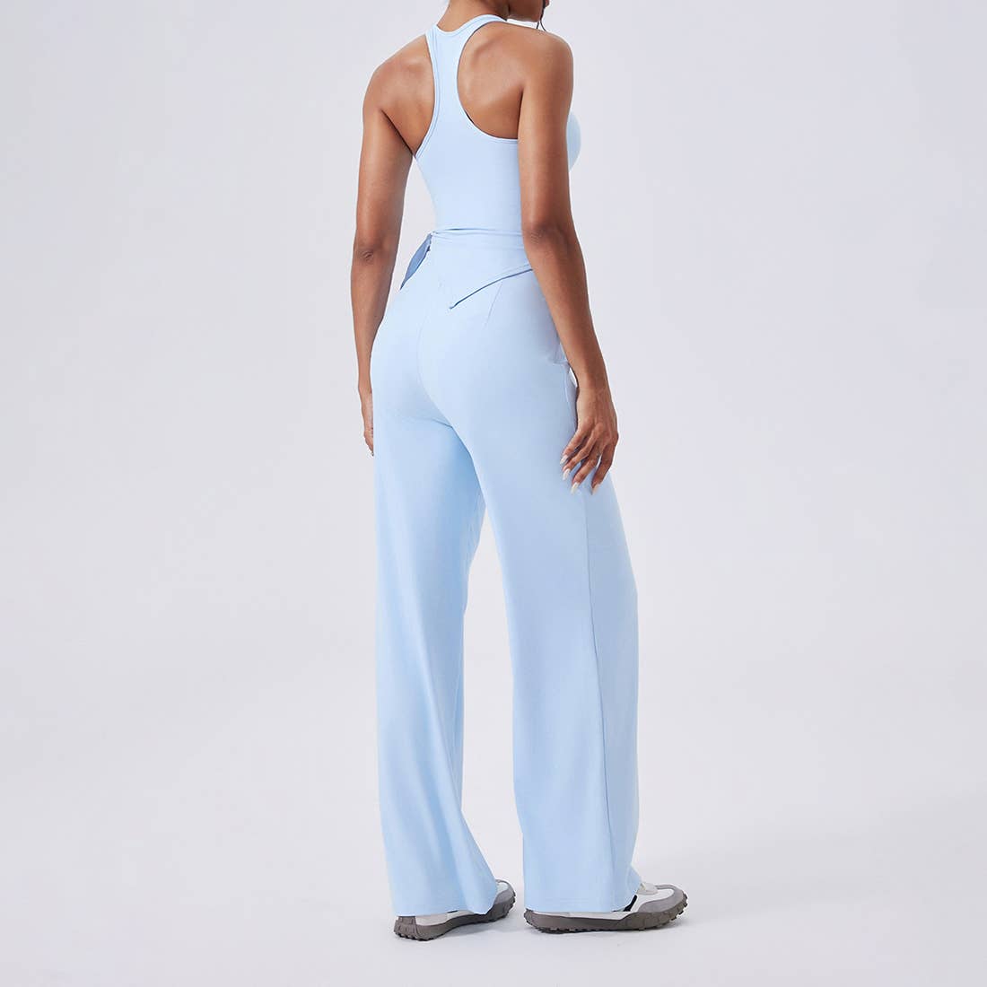 Sodalemon – wholesale Activewear set – Women′s – Square-Neck Yoga Set:Sports Bra+Wide-Leg Pants6