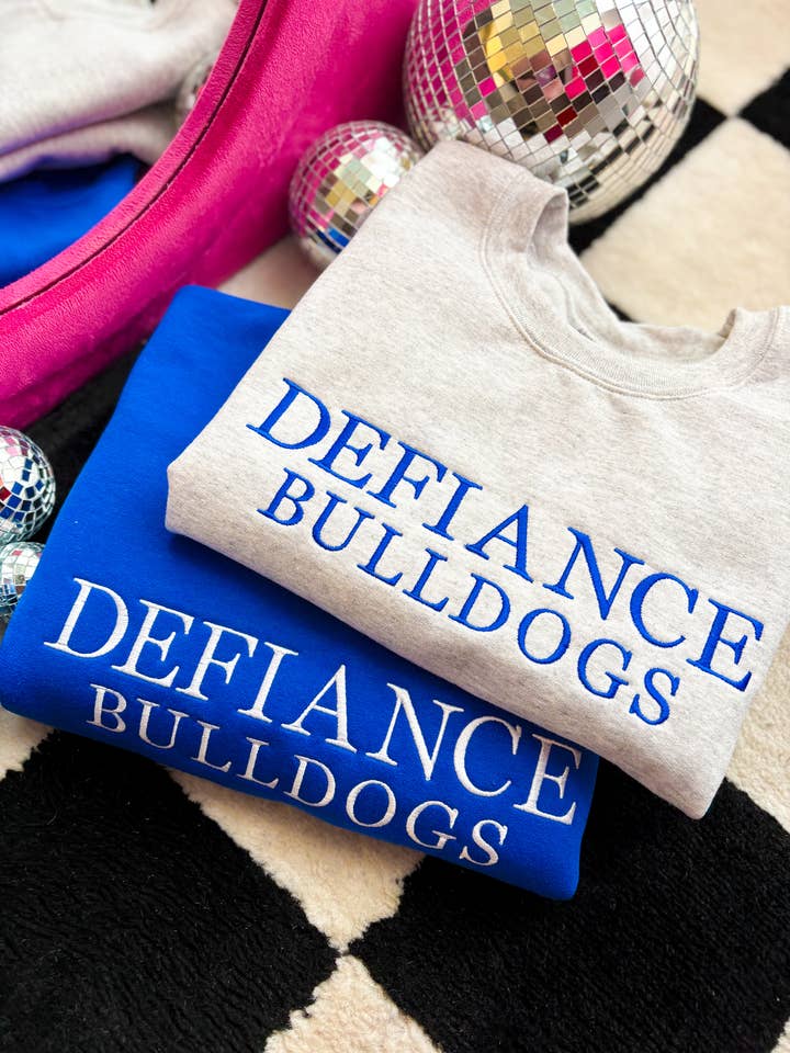 Custom Team Name Embroidered Tee | Block Font Mascot for wholesale by Graphic Tees & Co.