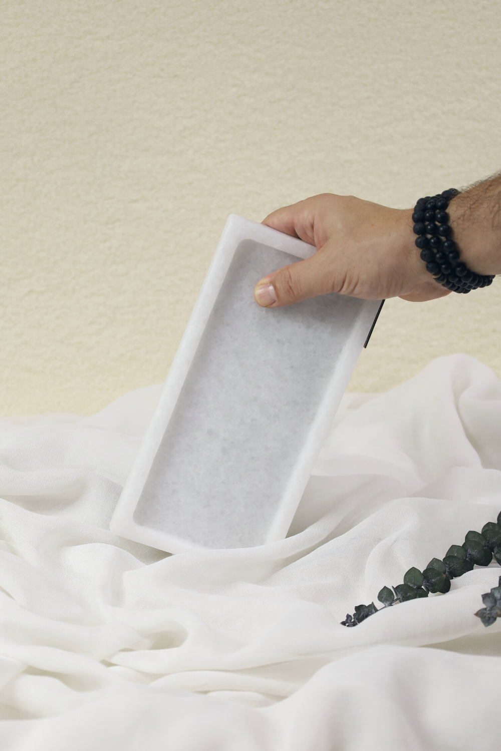 PIETRA DI CASA - Venta al por mayor Bandejas decorativas - Bandeja de mármol - PAPA ALANA en mármol blanco como la nieve4