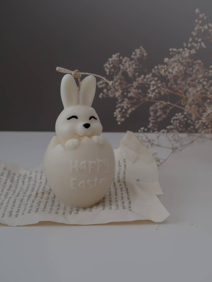 Eggshell Easter bunny candle | bunny candle | Easter for wholesale by Jeune Home
