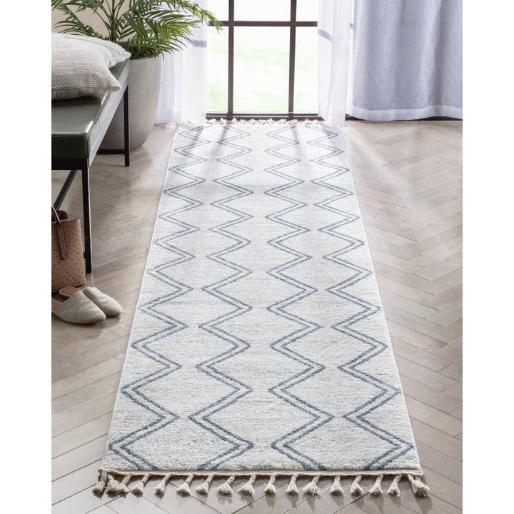 Well Woven – Großhandel Teppichvorleger – Kind & Baby – Reeve Moderner Zick-Zack-Zick-Zack-Kinderteppich in Elfenbeinfarben16